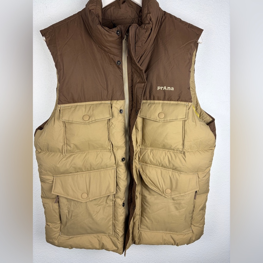 prAna by Columbia Timber Trail Down Puffer Vest Shire Colorblock NWT Size Medium - Picture 3 of 10
